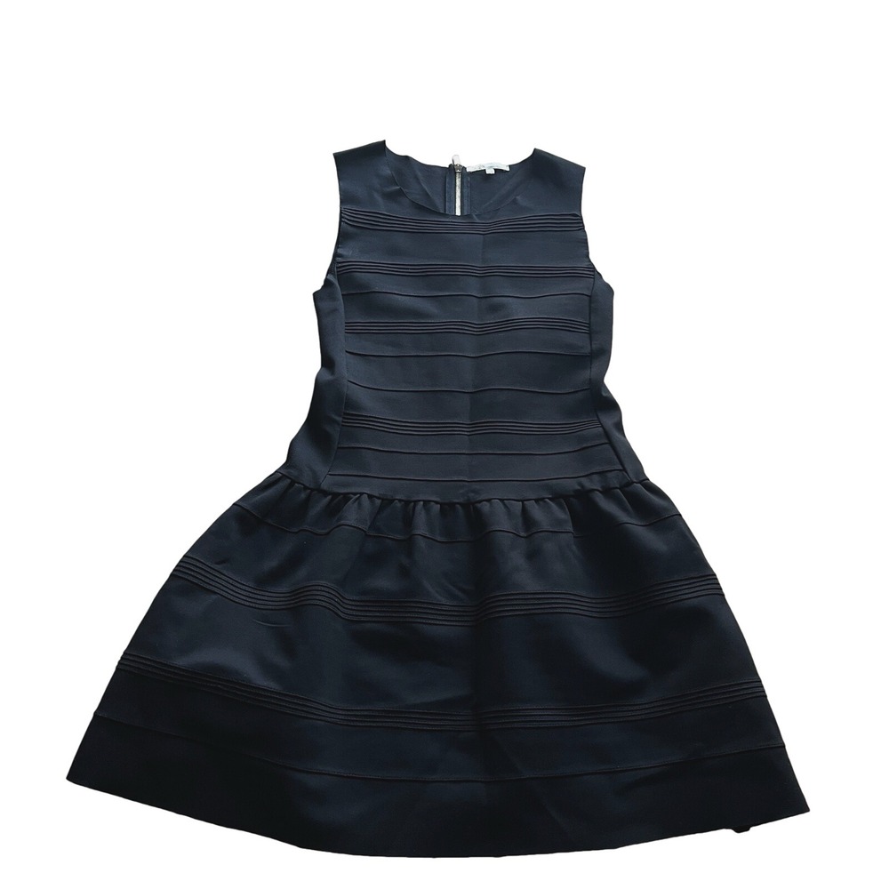 Maje Madison Stretch Crepe Jersey Mini Dress Black Size 2 Fit &‎ Flare